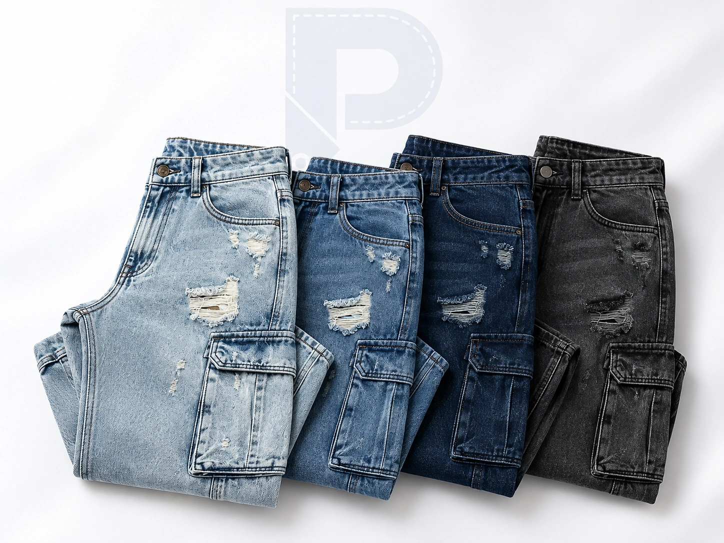 Denim Cargo Jeans - Patluna Ahmedabad
